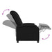 Relaxfauteuil Zwart Stof