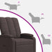 Relaxfauteuil Donkerbruin Stof