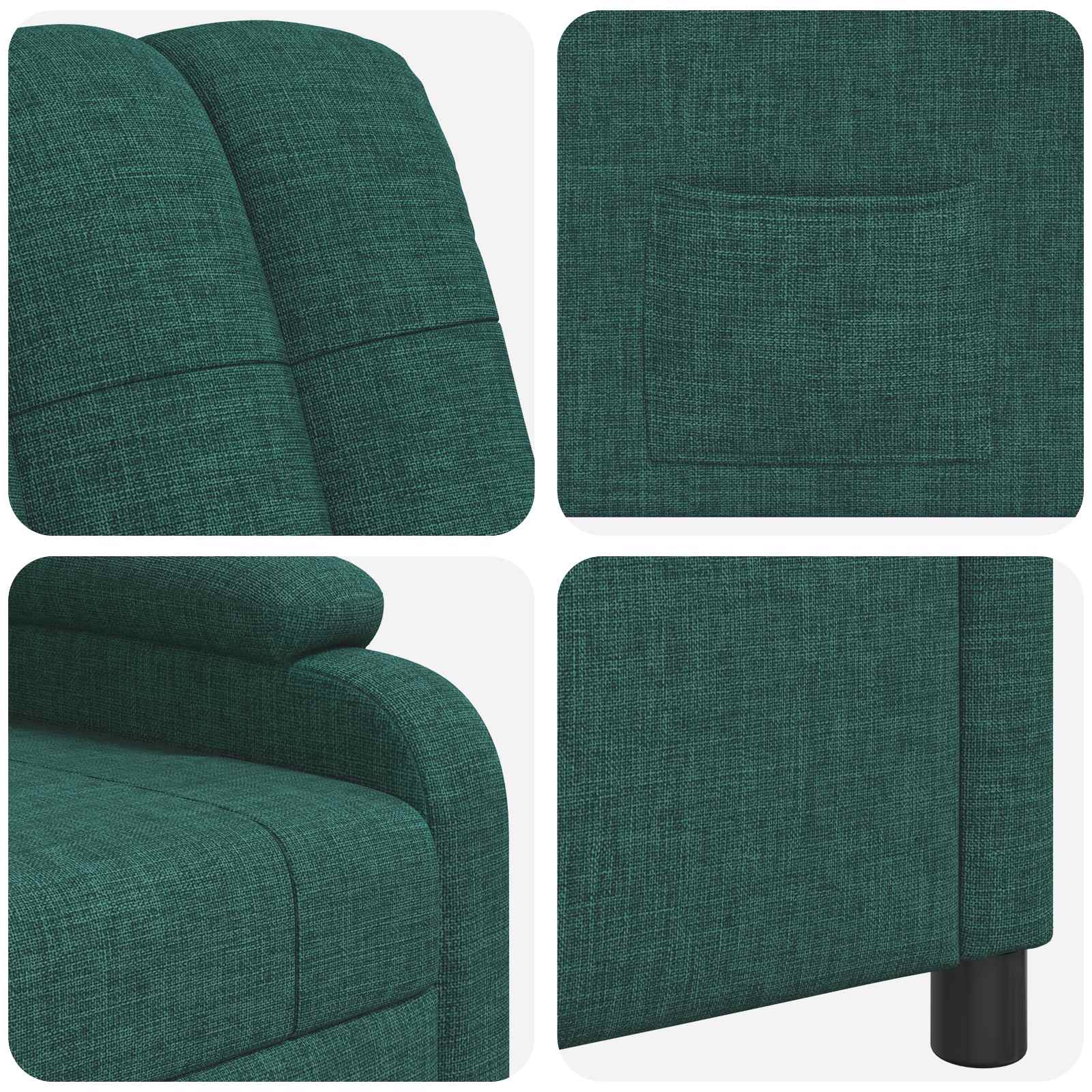 Relaxfauteuil Donkergroen Stof