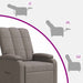 Relaxfauteuil Taupe Stof