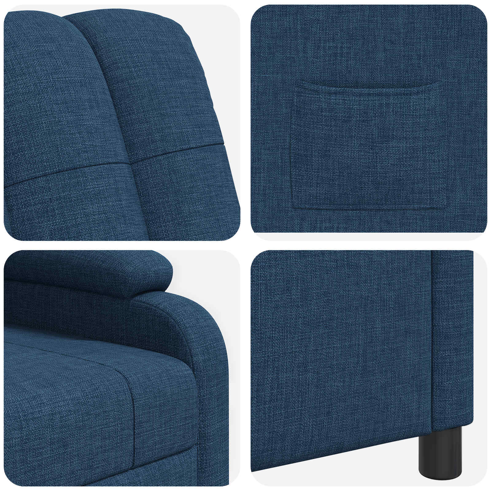 Relaxfauteuil Blauw Stof