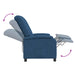 Relaxfauteuil Blauw Stof