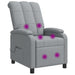 Massage Recliner Lichtgrijs Stof
