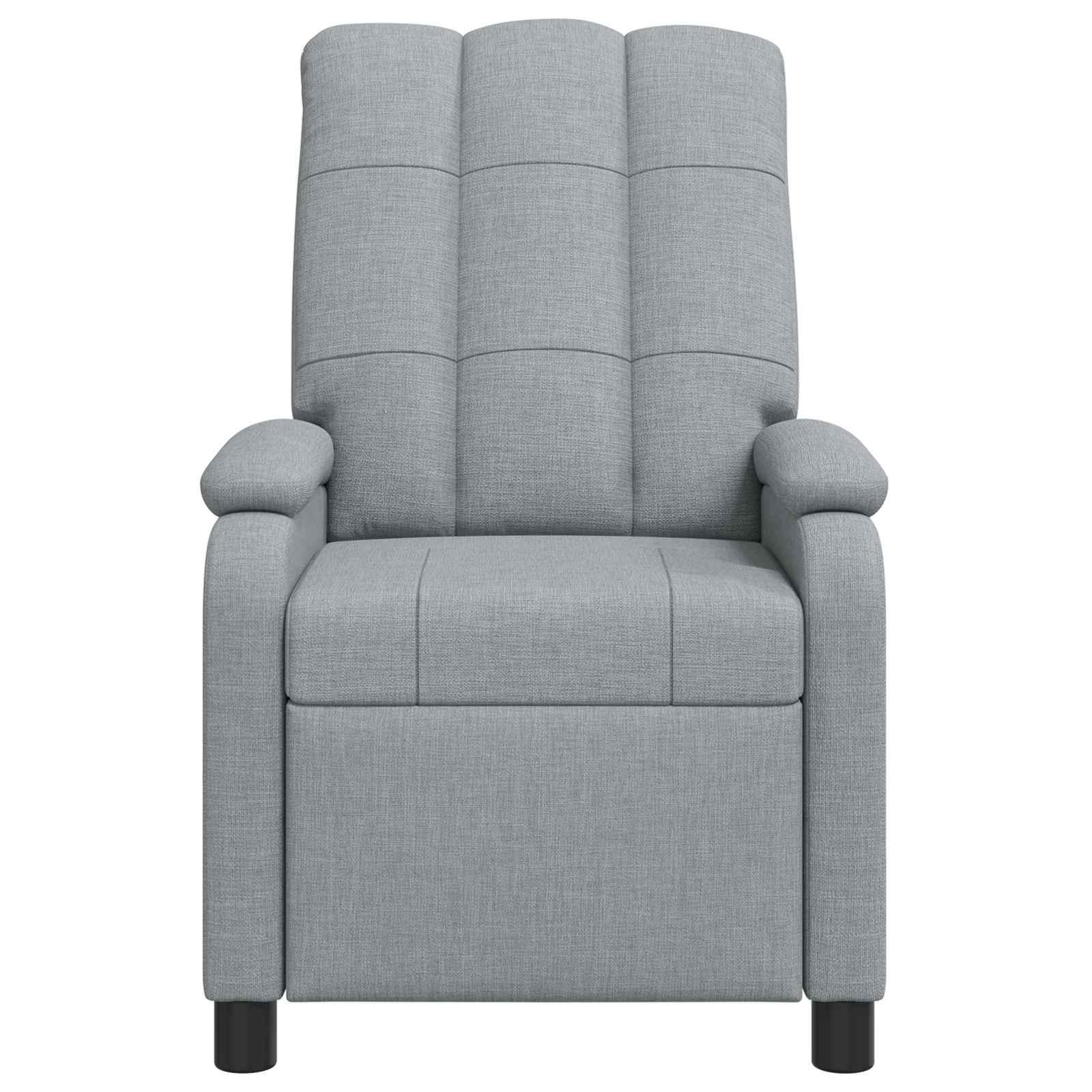 Massage Recliner Lichtgrijs Stof