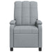 Massage Recliner Lichtgrijs Stof