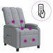 Massage Recliner Lichtgrijs Stof