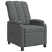 Massage Recliner Donkergrijs Stof