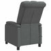 Massage Recliner Donkergrijs Stof