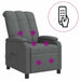 Massage Recliner Donkergrijs Stof
