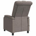 Massage Recliner Taupe Stof