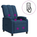Massage Recliner Blauw Stof
