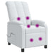 Massage Recliner Wit Stof