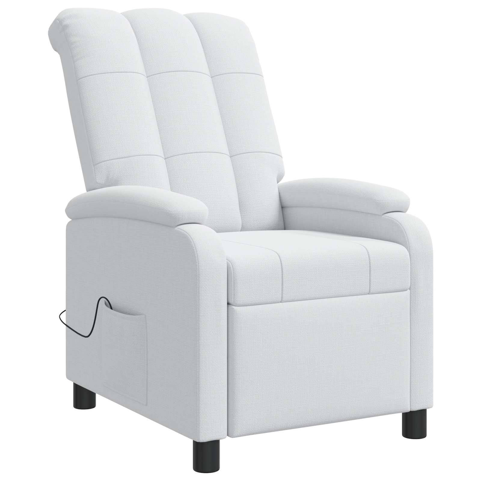 Massage Recliner Wit Stof