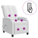 Massage Recliner Wit Stof