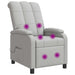 Massage Recliner Wolkengrijs Stof Wolkengrijze stof