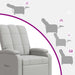 Massage Recliner Wolkengrijs Stof Wolkengrijze stof