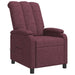 Massage Recliner Paars Stof