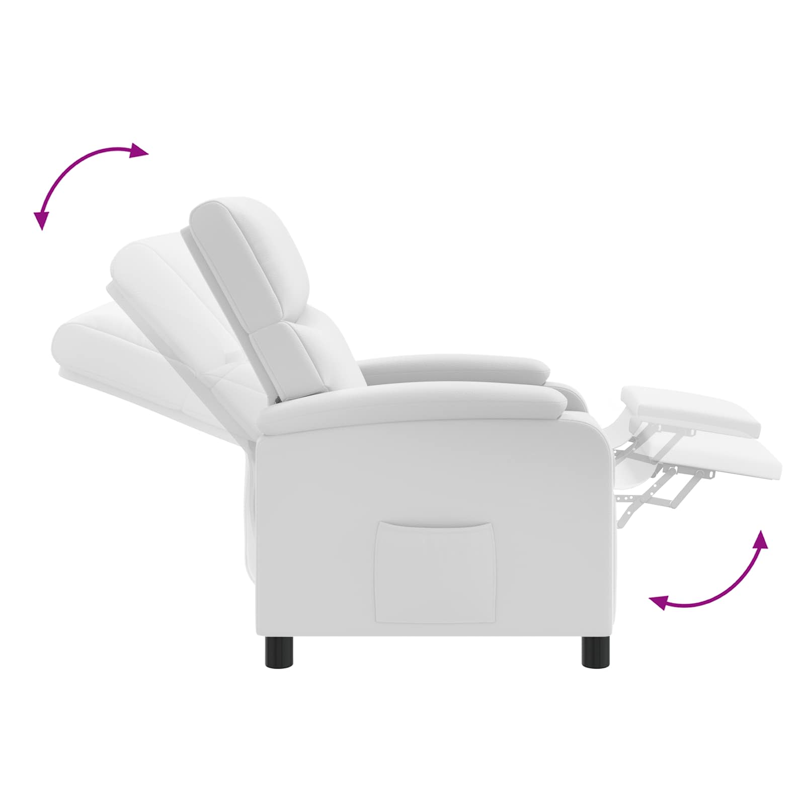 Relaxfauteuil Wit Kunstleer