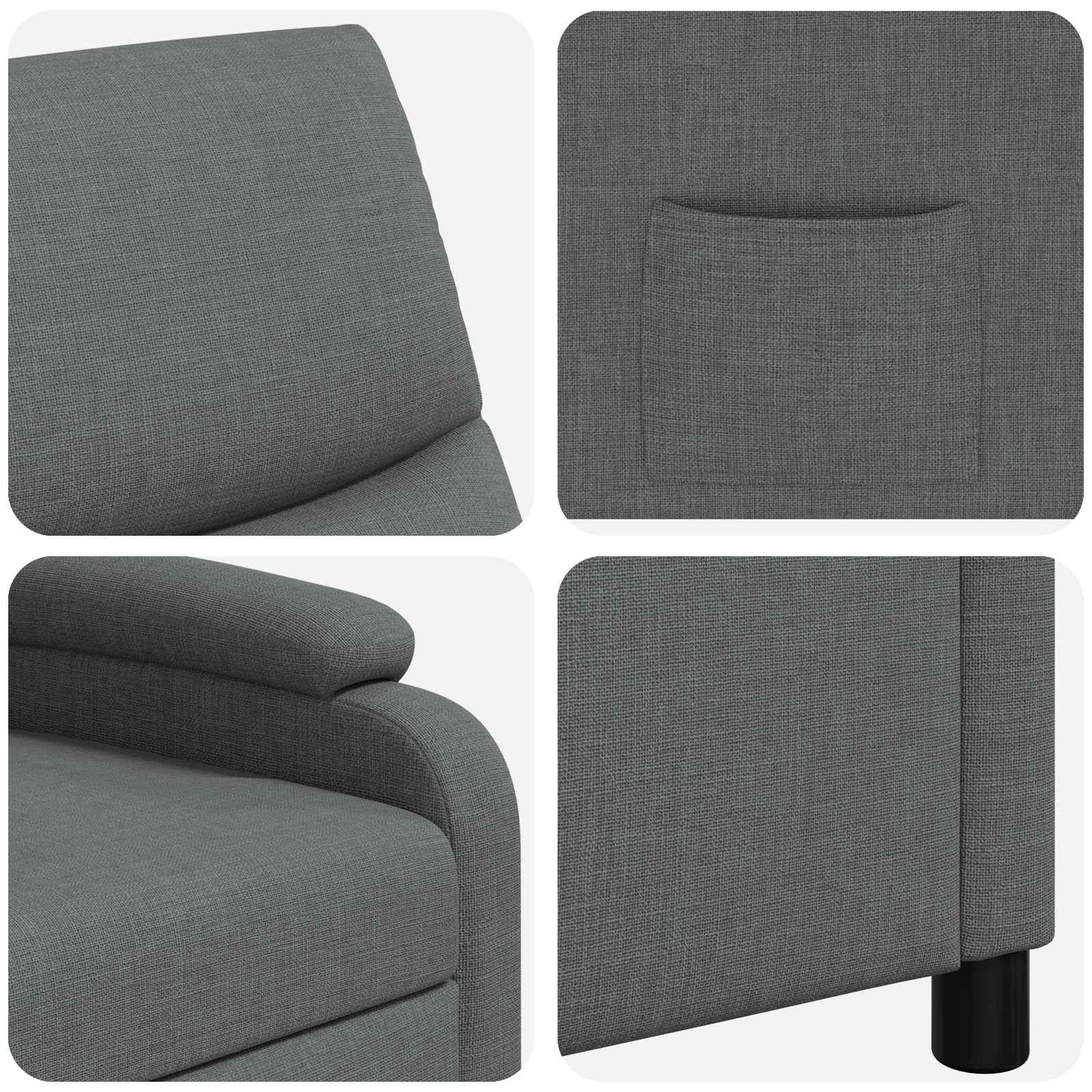 Relaxfauteuil Donkergrijs Stof