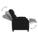 Relaxfauteuil Zwart Stof