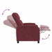 Relaxfauteuil Wijnrood Stof