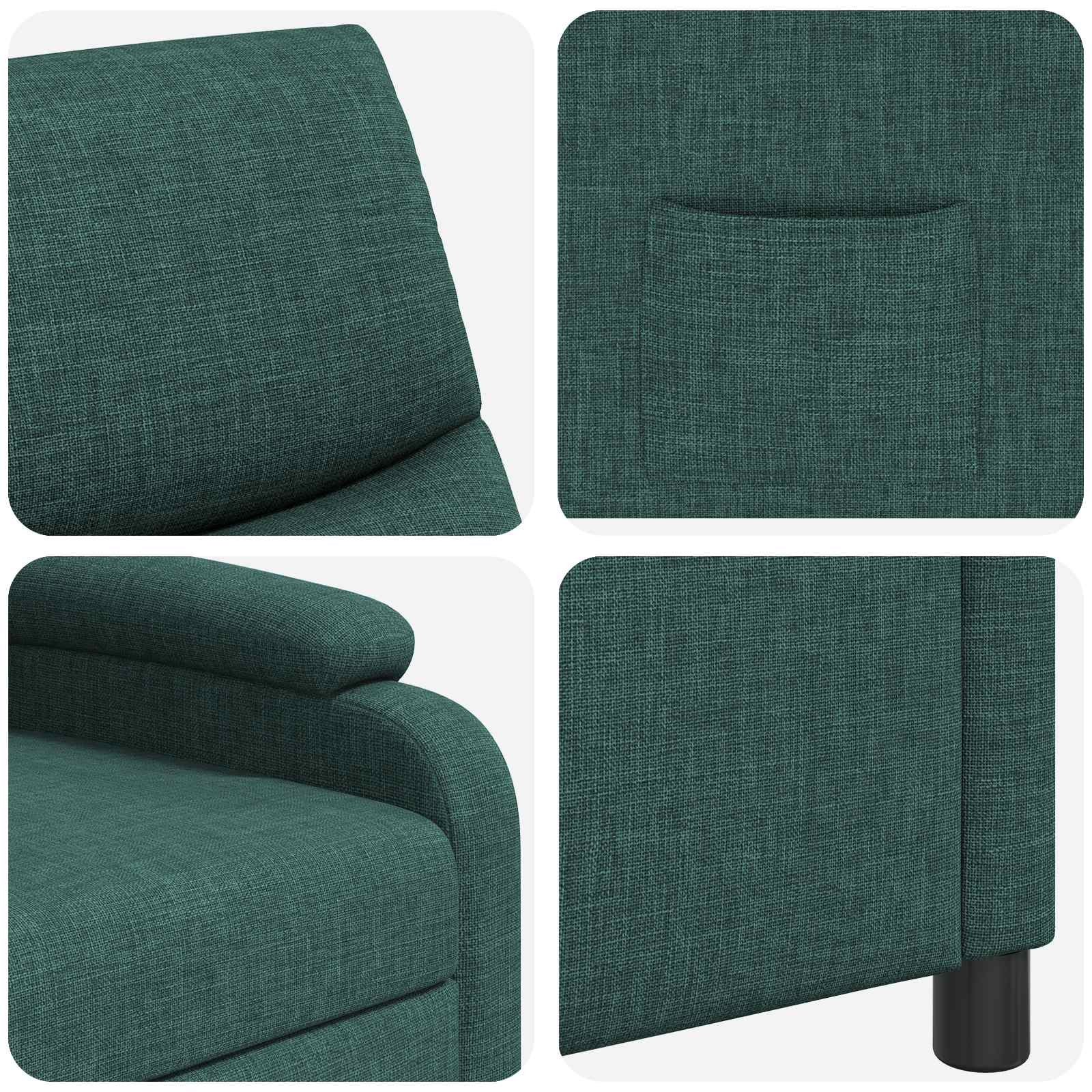 Relaxfauteuil Donkergroen Stof