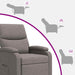 Relaxfauteuil Taupe Stof