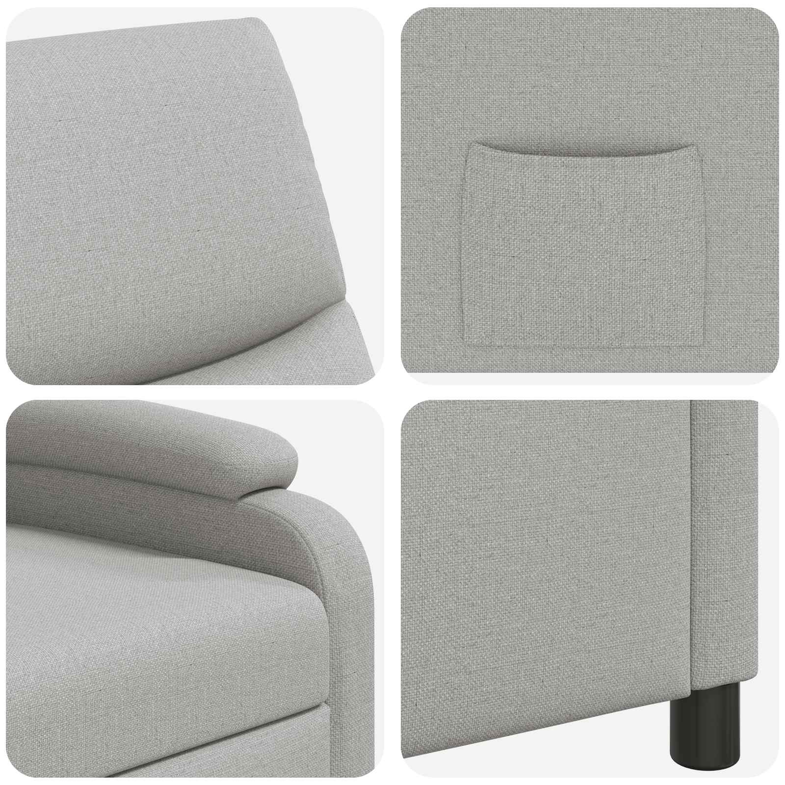 Relaxfauteuil Wolkengrijs Stof Wolkengrijze stof