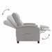 Relaxfauteuil Wolkengrijs Stof Wolkengrijze stof
