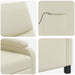 Massage Recliner Crèmekleurig Kunstleer