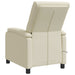 Massage Recliner Crèmekleurig Kunstleer