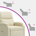 Massage Recliner Crèmekleurig Kunstleer