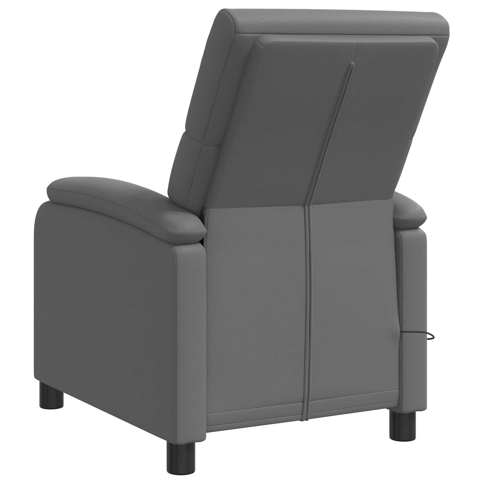 Massage Recliner Grijs Kunstleer