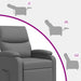 Massage Recliner Grijs Kunstleer