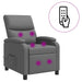 Massage Recliner Grijs Kunstleer
