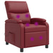 Massage Recliner Wijnrood Kunstleer