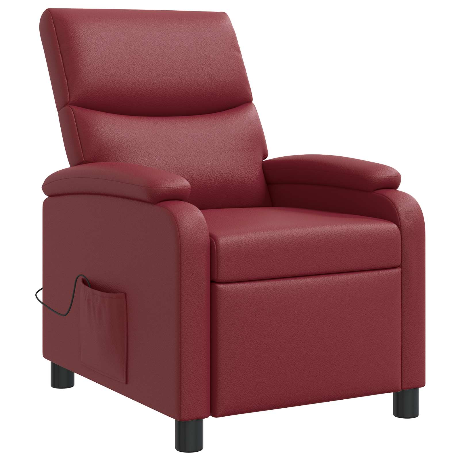 Massage Recliner Wijnrood Kunstleer