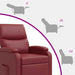 Massage Recliner Wijnrood Kunstleer