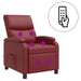 Massage Recliner Wijnrood Kunstleer