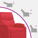 Massage Recliner Rood Kunstleer