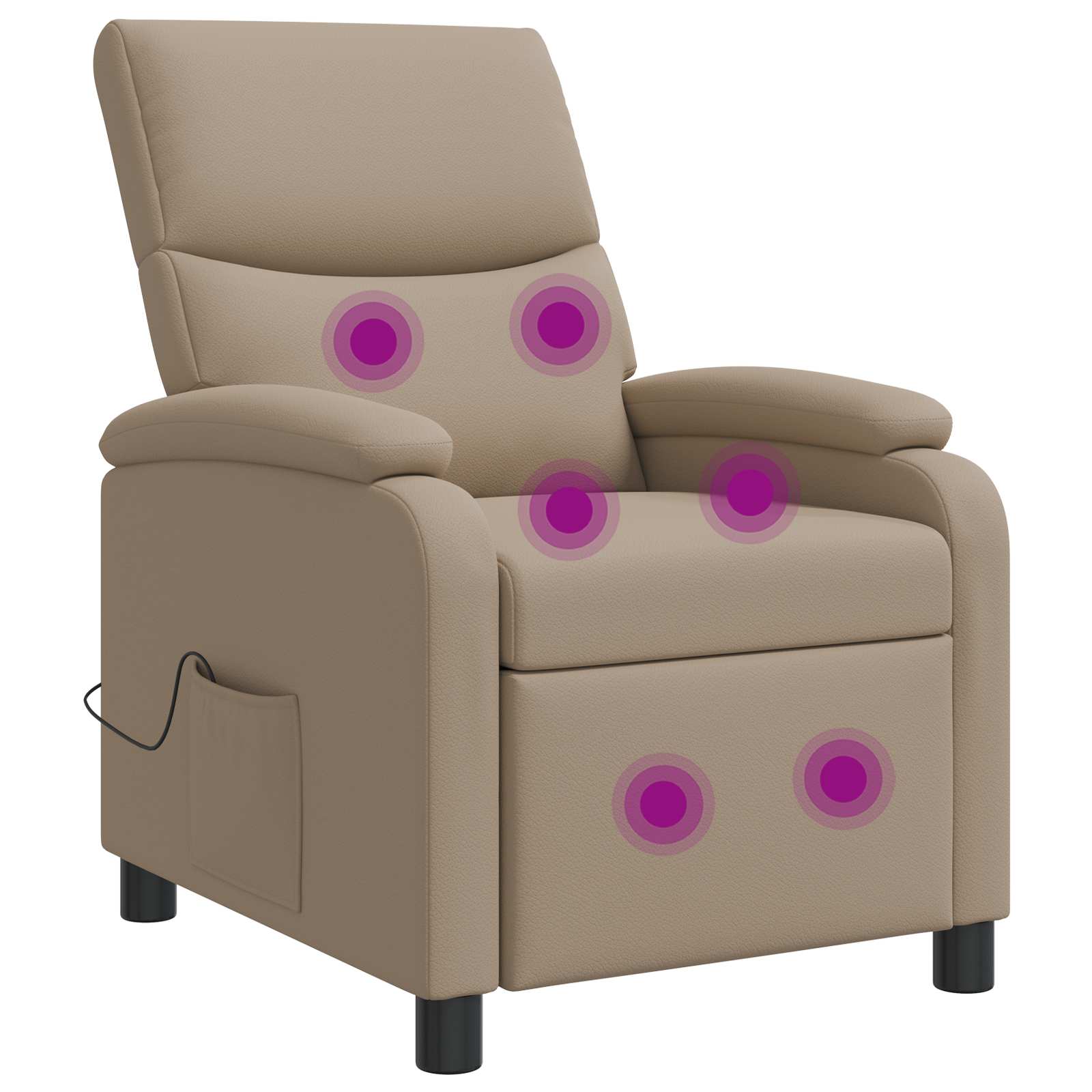 Massage Recliner Cappuccino Kunstleer