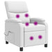 Massage Recliner Wit Kunstleer