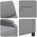 Massage Recliner Lichtgrijs Stof