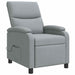 Massage Recliner Lichtgrijs Stof