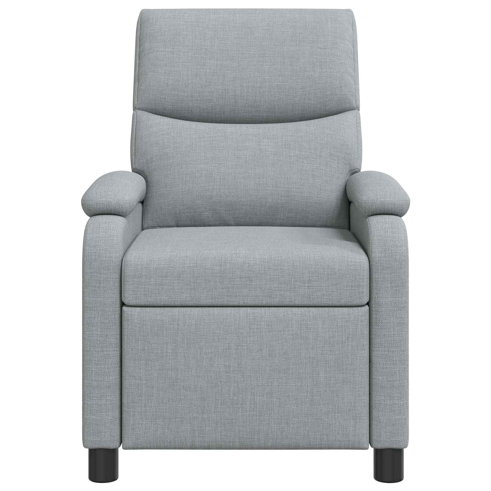Massage Recliner Lichtgrijs Stof