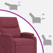 Massage Recliner Wijnrood Stof