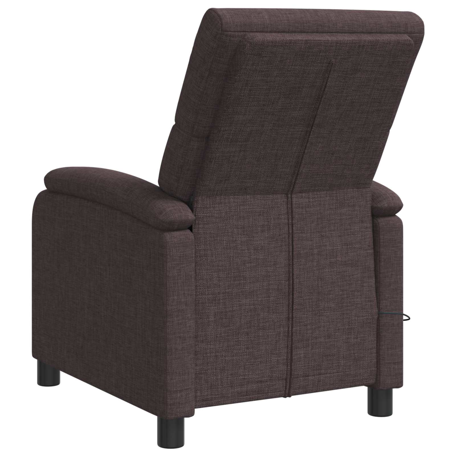 Massage Recliner Donkerbruin Stof
