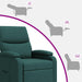 Massage Recliner Donkergroen Stof