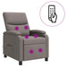 Massage Recliner Taupe Stof