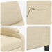Massage Recliner Crèmekleurig Stof